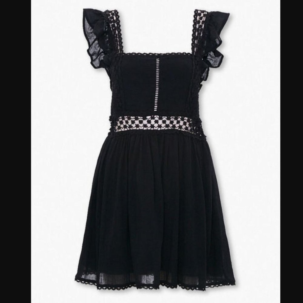 Forever 21 | Crochet-Trim Fit & Flare Dress